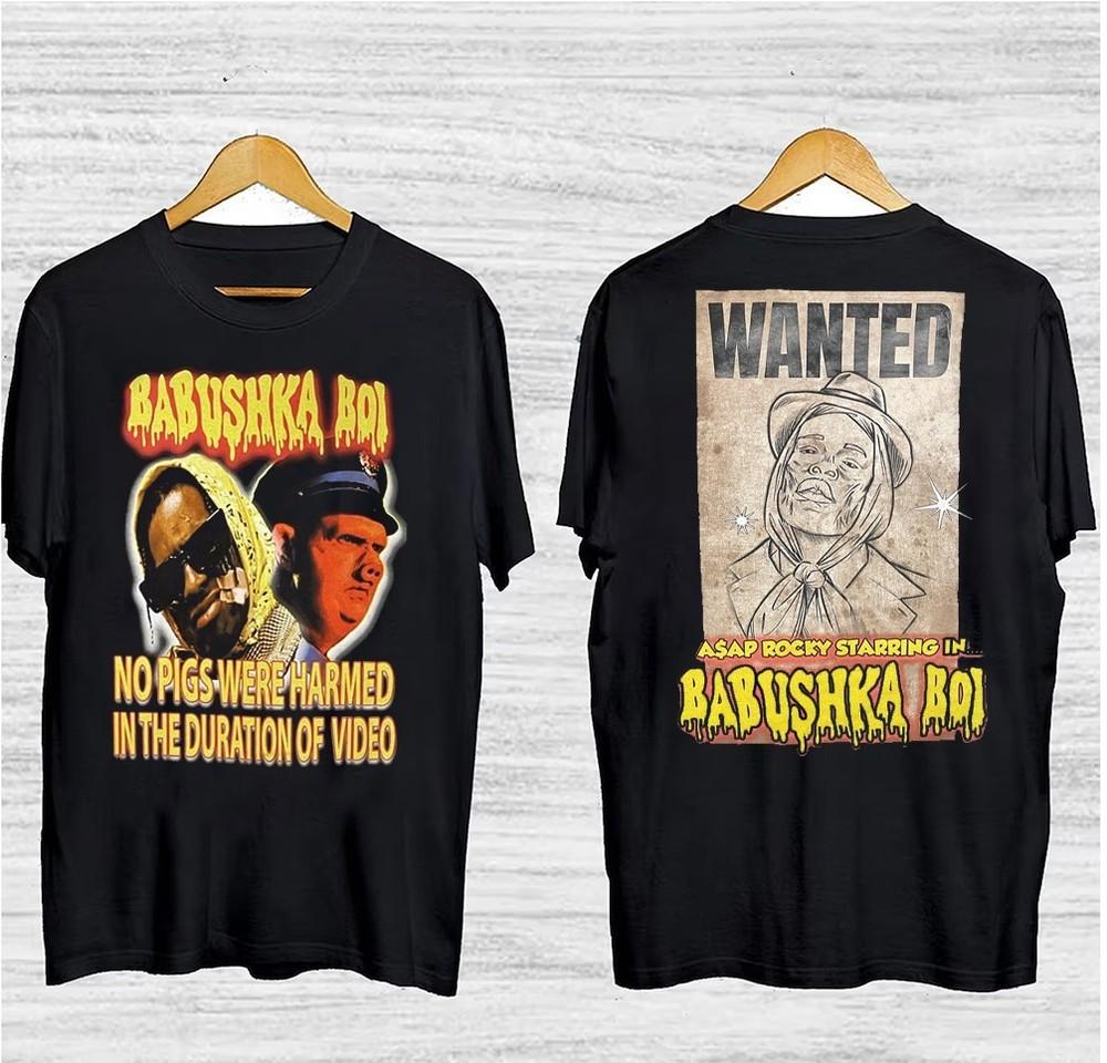 Ретро Асап Рокки Бабушка Бой Унисекс Черный S-235XL Футболка 20D186 Унисекс Футболка L