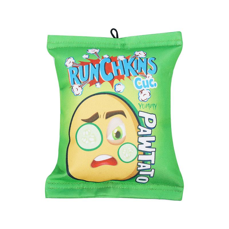 Interactive Crinkle Chip Dog Toy - Durable, Teething & Boredom Relief for Small/Medium Dogs