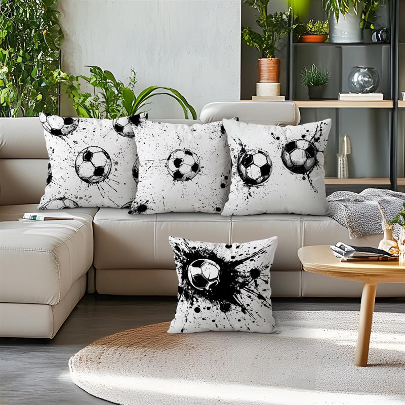 Football Soccer Cushions Pillowcase Printed Polyester 45X45Cm Throw Pillow Cover Decorative Sofa Cushion Pillowslip Home Decor