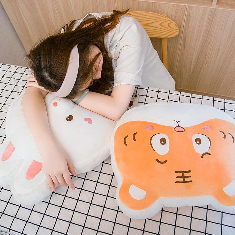 New Soft and Cute Tiger Head Pillow Maidu Pillow Plush Rabbit Doll Home Backrest Wedding Throw
