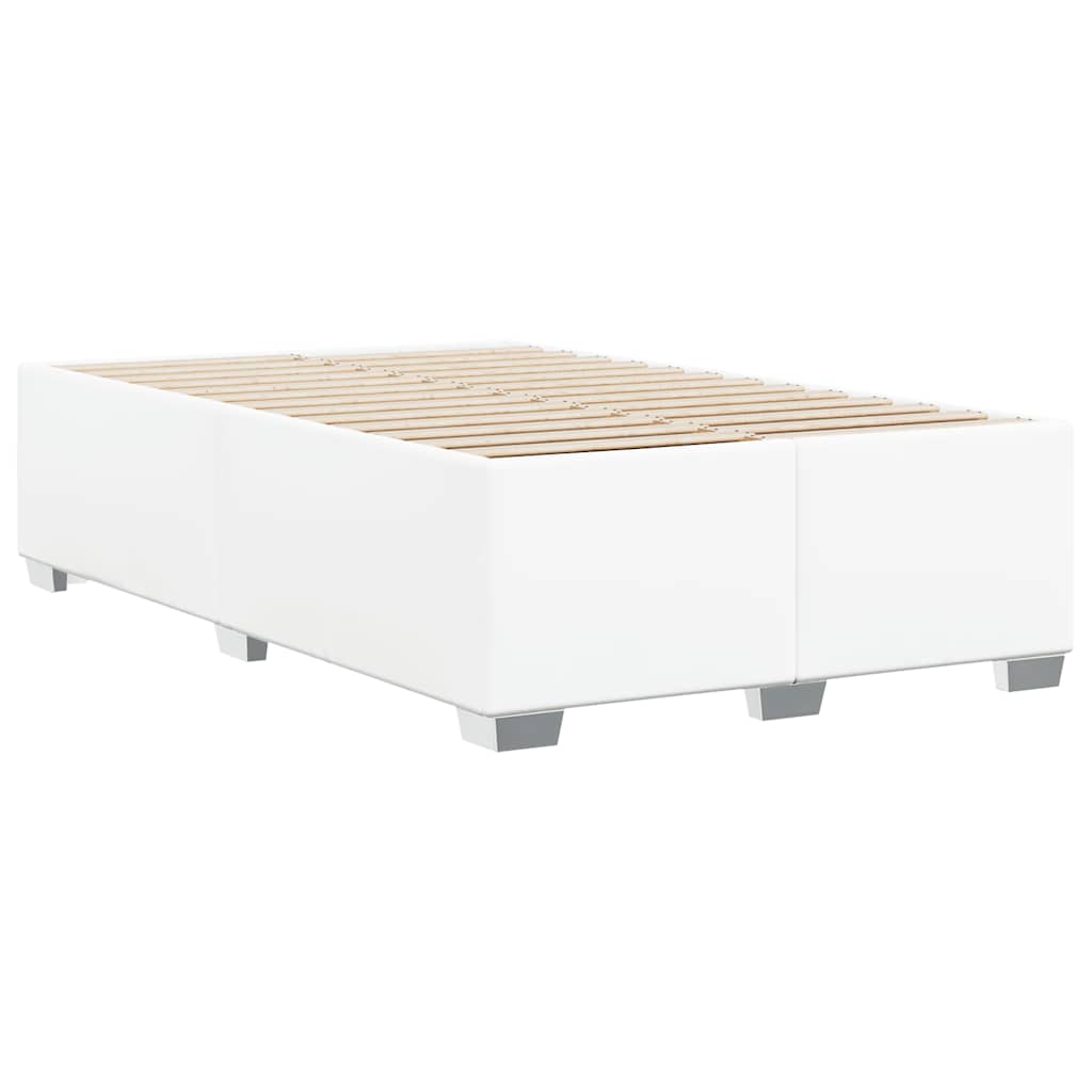 Bed Frame without Mattress White 137 x 190 cm Faux Leather