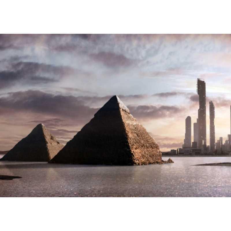 Framed Pyramid Egypt Poster - Decorative Kraft Paper Wall Art with Free Shipping
