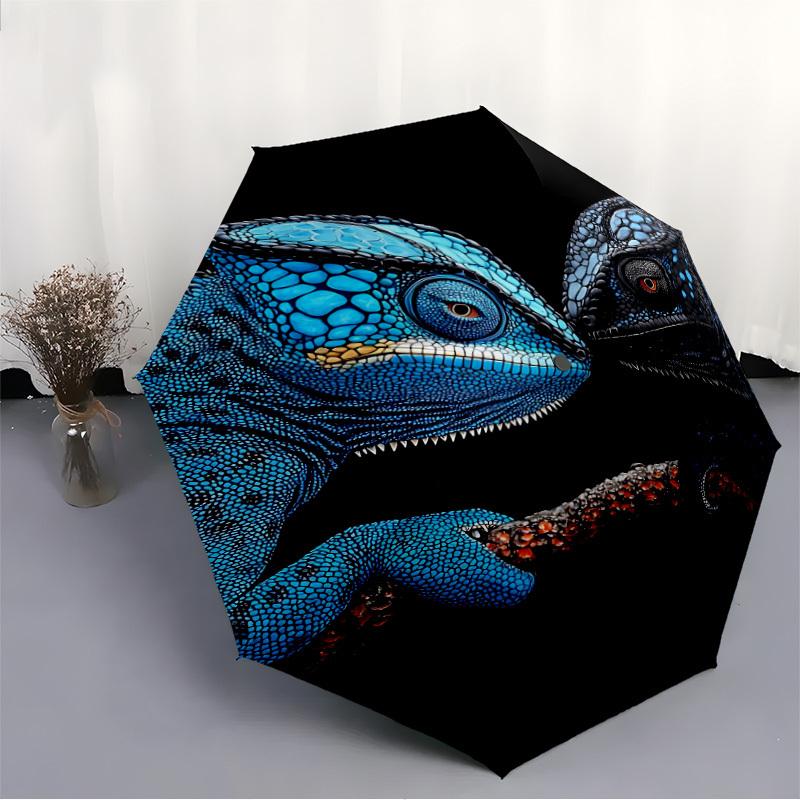 1pc Chameleon Pair Automatic Folding Umbrella Automatic Open/Close, 8-Rib Durable Frame, Compact Travel Umbrella Suitable007