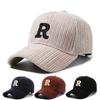 Baseball Cap Women's Cap New Autumn and Winter Retro Corduroy Striped Fashion Hat