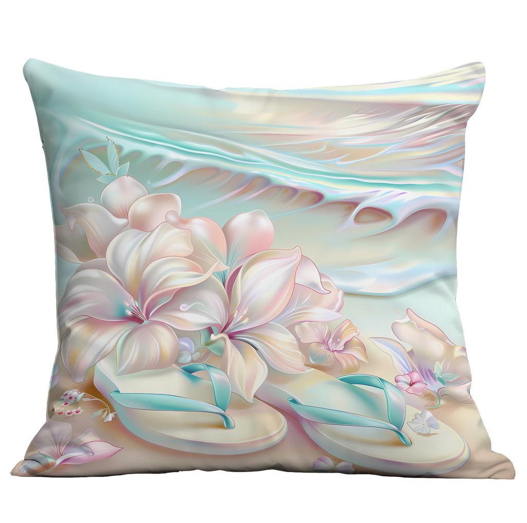 New Beautiful, Romantic and Colorful Beach Pillowcase Marine Life Peripheral Cushion Pillowcase