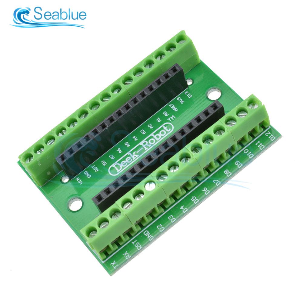 1 szt. NANO V3.0 3.0 Kontroler Adapter Terminalowy Płyta Rozszerzająca NANO IO Shield Prosta Płytka Rozszerzająca Dla Arduino AVR ATMEGA328P