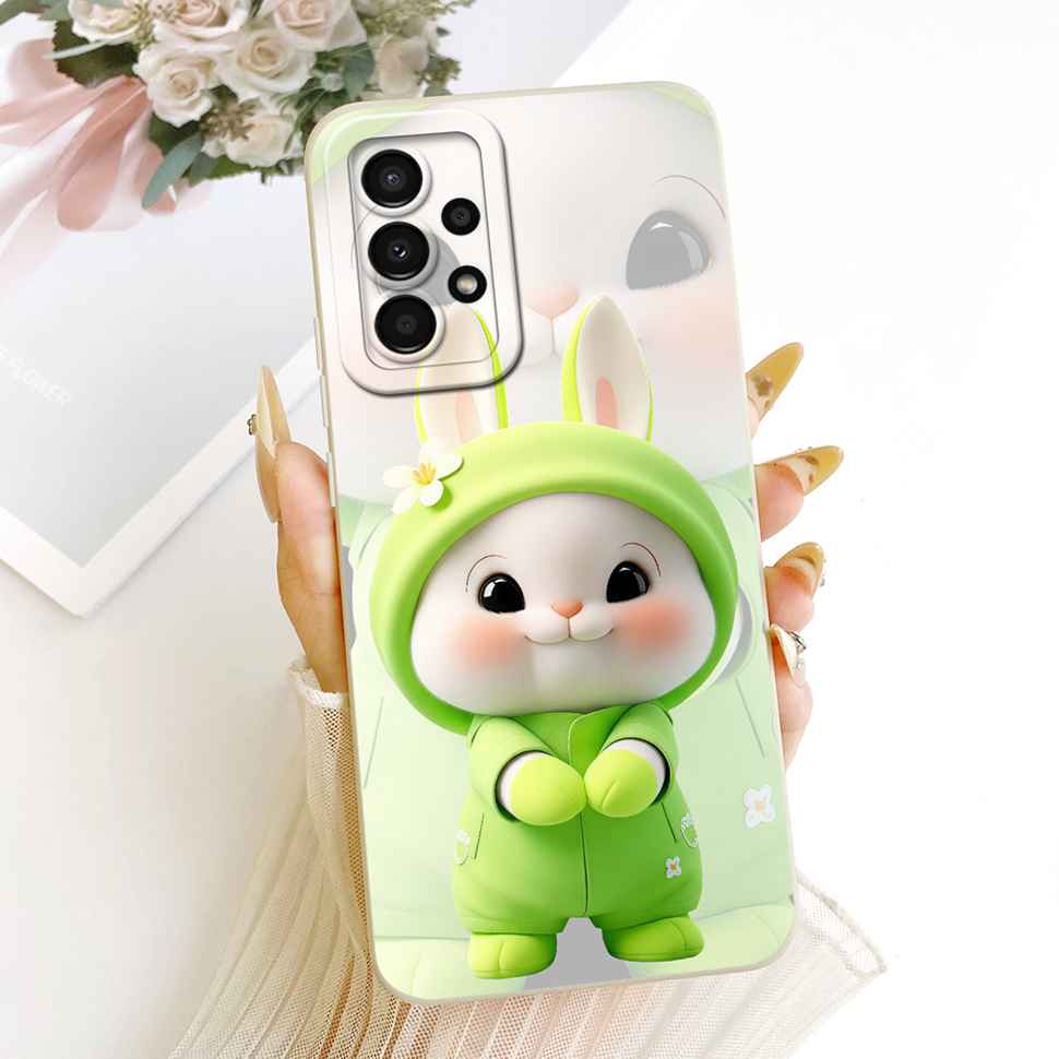 For Samsung A72 Case Rabbit Protector Soft Silicone Case Full Protective For Samsung Galaxy A72 SM-A725F Shockproof Phone Case