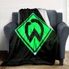 Werder Bremen Football Club Flannel Blanket, Green Diamond Logo Print Throw Blanket, Soft Warm Sofa Bed Blanket for Soccer Fans Home Decor Gift