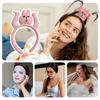 Funny Headband New Pink Bunny Hair Band Quirky Fun Plush Headband Grip Bangs Cute Photo Decoration Hair Bands Headdress