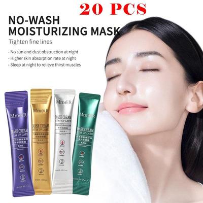 20pcs/box No-wash Sleep Mask Moisturizing Repairing Face Mask Cream Firming Remove Fine Lines Face Skin Care Mask TSLM2