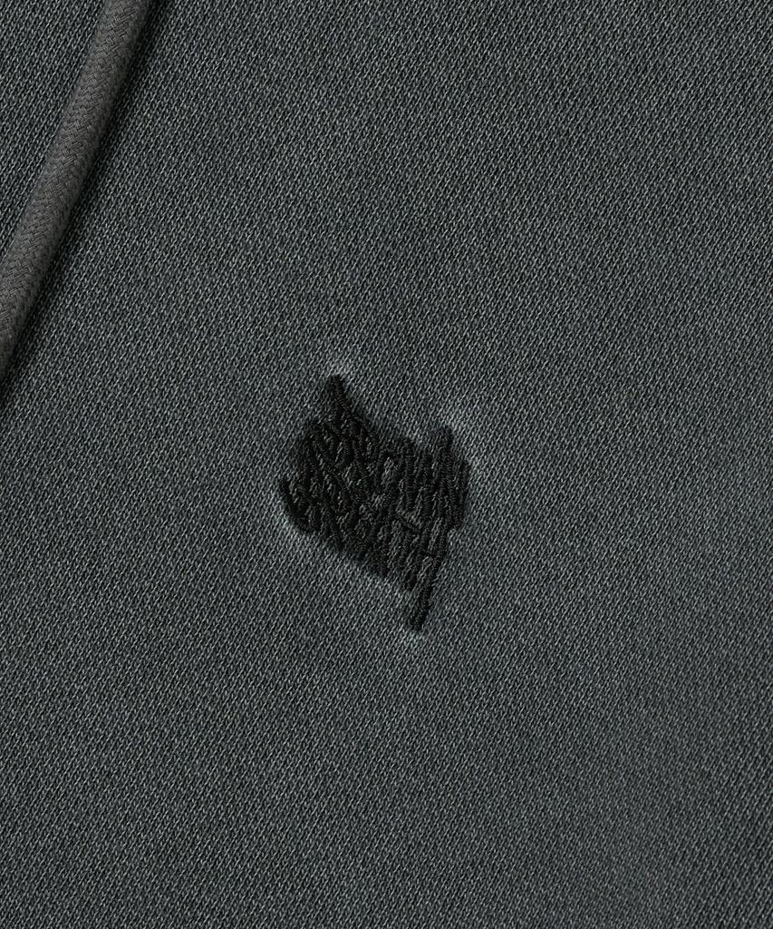 Brownbreath Pigment Tag Hood Zip Up - Charcoal