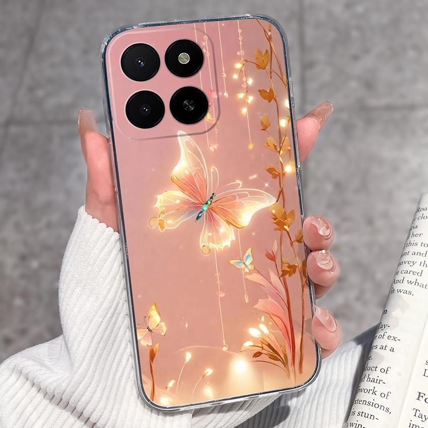 

Чехлы для Honor X5b X5 X6 X6a X6b X7a X7d X8 X8a X8b X8c Play5 7T Чехлы для телефонов Фантазийная бабочка Прозрачный силиконовый противоскользящий чехол для корпуса Honor Honor X7d 4G