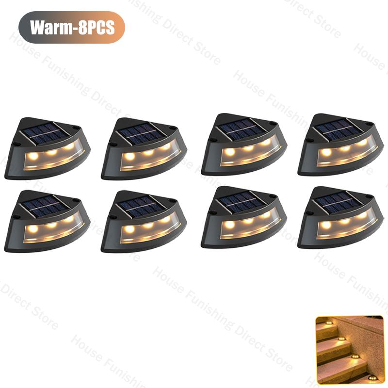 NEU Solar Stufenleuchte Außen Heim Garten Treppe Terrasse Lichter Stufen Gehwegleuchten Solarlampe außen LED Dekorative Lichter