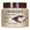 ODEON Coffee and Coconut Scrub (300ml) I Exfoliating Face & Body Scrub for Tan Removal I Rejuvenating and Detan I For All Skin Types