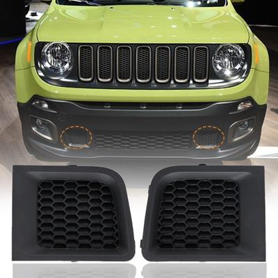 Front Bumper Grille Bezel Professional Anti-scratch Black Left/Right Car Mesh Grille 5XB62LXHAA 5XB63LXHAA for Jeep Renegade 2015-2017