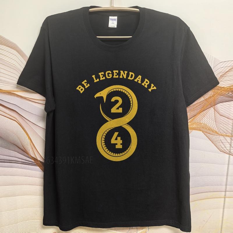 Fashion summer Teenagers tshirt Be Legendary Snake Number Two Four Short Sleeve Workout ONeck Tee shirt cotton teeshirt