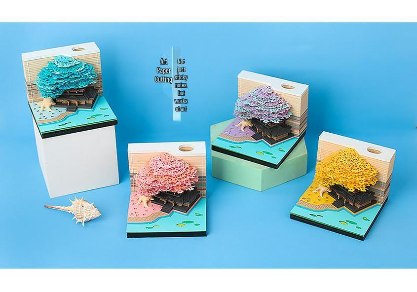 2026 3D Skulpturaler Haftnotizenkalender: Kreative Blumenrispen & Personalisierbare Ziergeschenke