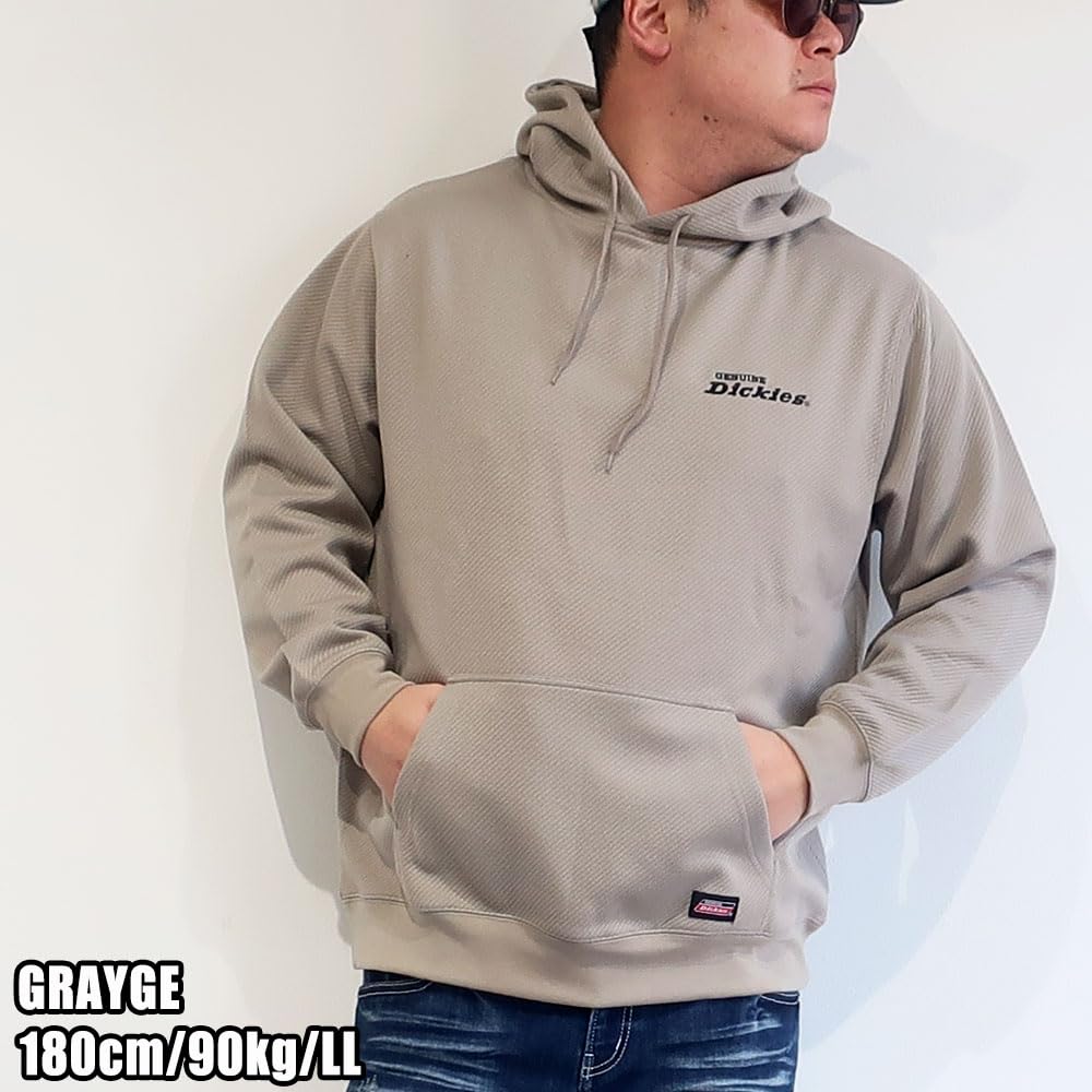 Men's Dickies Fleece Hoodie, Long Sleeve, Sizes M, L, XL, 10001664 (M, Black)