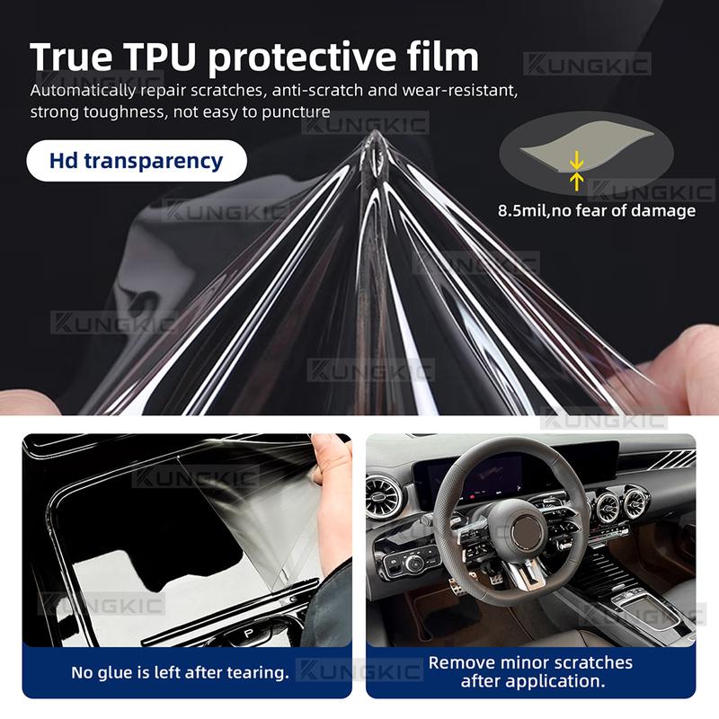 Interior Protective Film for Benz A-Class Amg A35 A45 2024 2025 Navigation Screen Gearbox Anti-Scratch Protection Sticker LHD