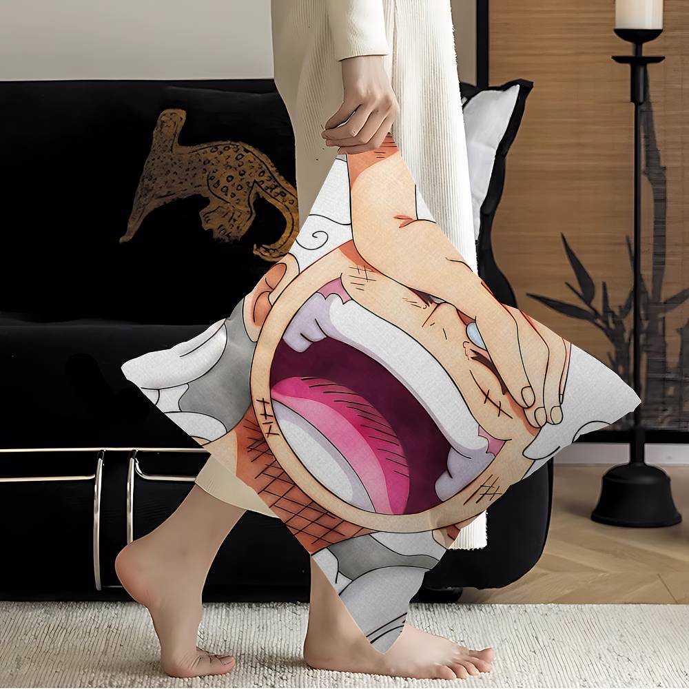 Аниме Ван Пис Постер L-Луффи-Зоро Наволочка-подушка Наволочка Гостиная Диван Домашний декор На заказ 12x12Inch