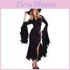 Elegant Black Witch Costume For Women Stylish Vampire Bride Outfit Perfect For Halloween Parties