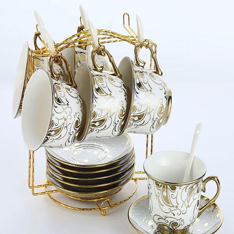 Elegantes europäisches Keramik Kaffee- & Tee-Tassenset