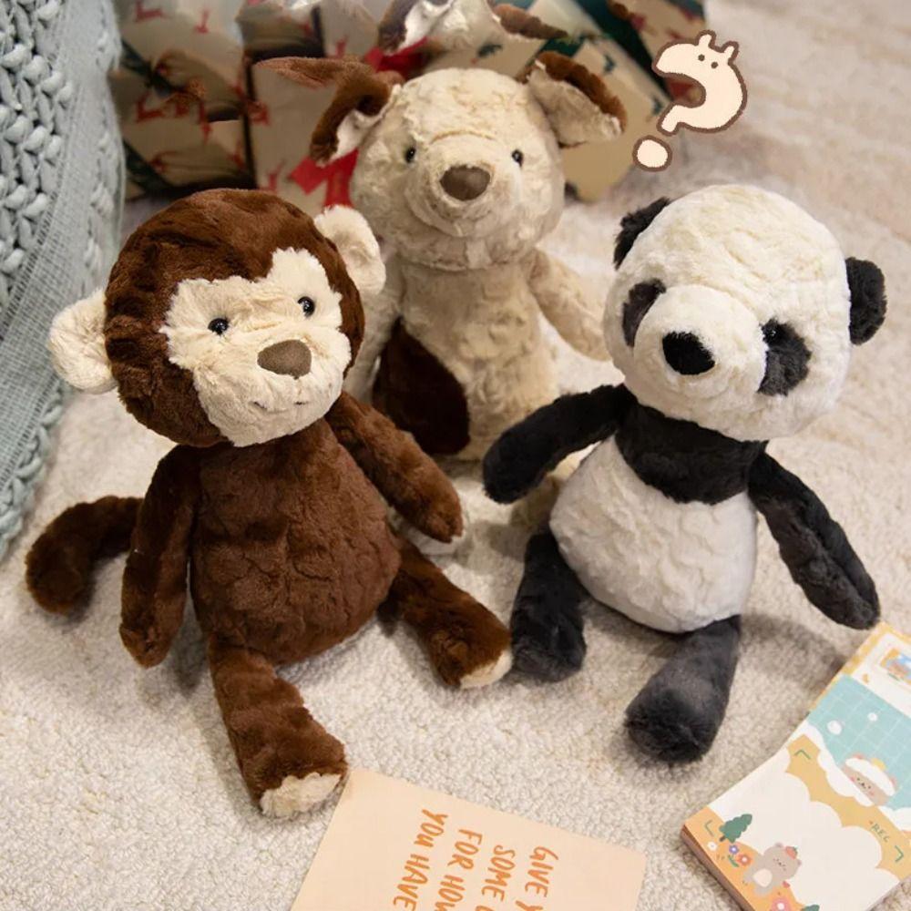 PP Cotton Monkey Plush Doll Grey Cat Animal Cat Plush Doll Panda Plush Toy  Children Girl