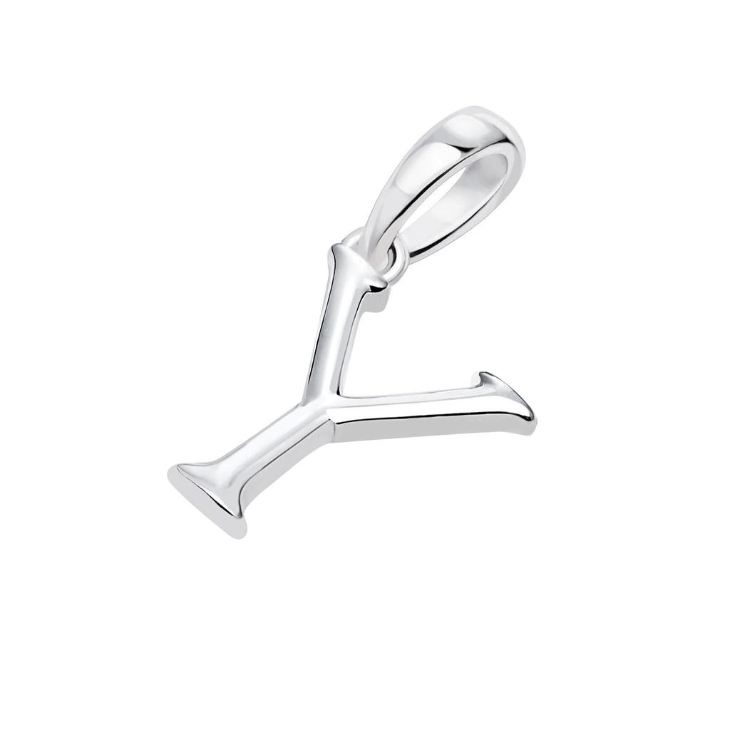 Lala Christie Initial Pendant Necklace, PT900 Platinum, for Men and Women, Charm, Letters, Y