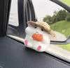 Cute Personalized Car Straw Hat Hamster Car Interior Decoration Window Edge Car Decoration Auto Interior Dashboard Accessories