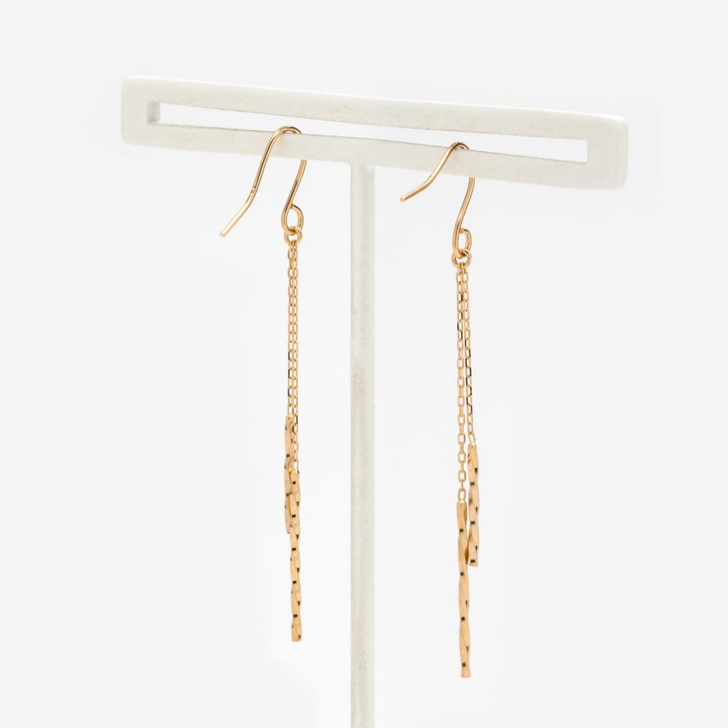 ESTELLE [Official] Women's Hook Earrings, 10K Yellow Gold, 0202-3507-0019-0000