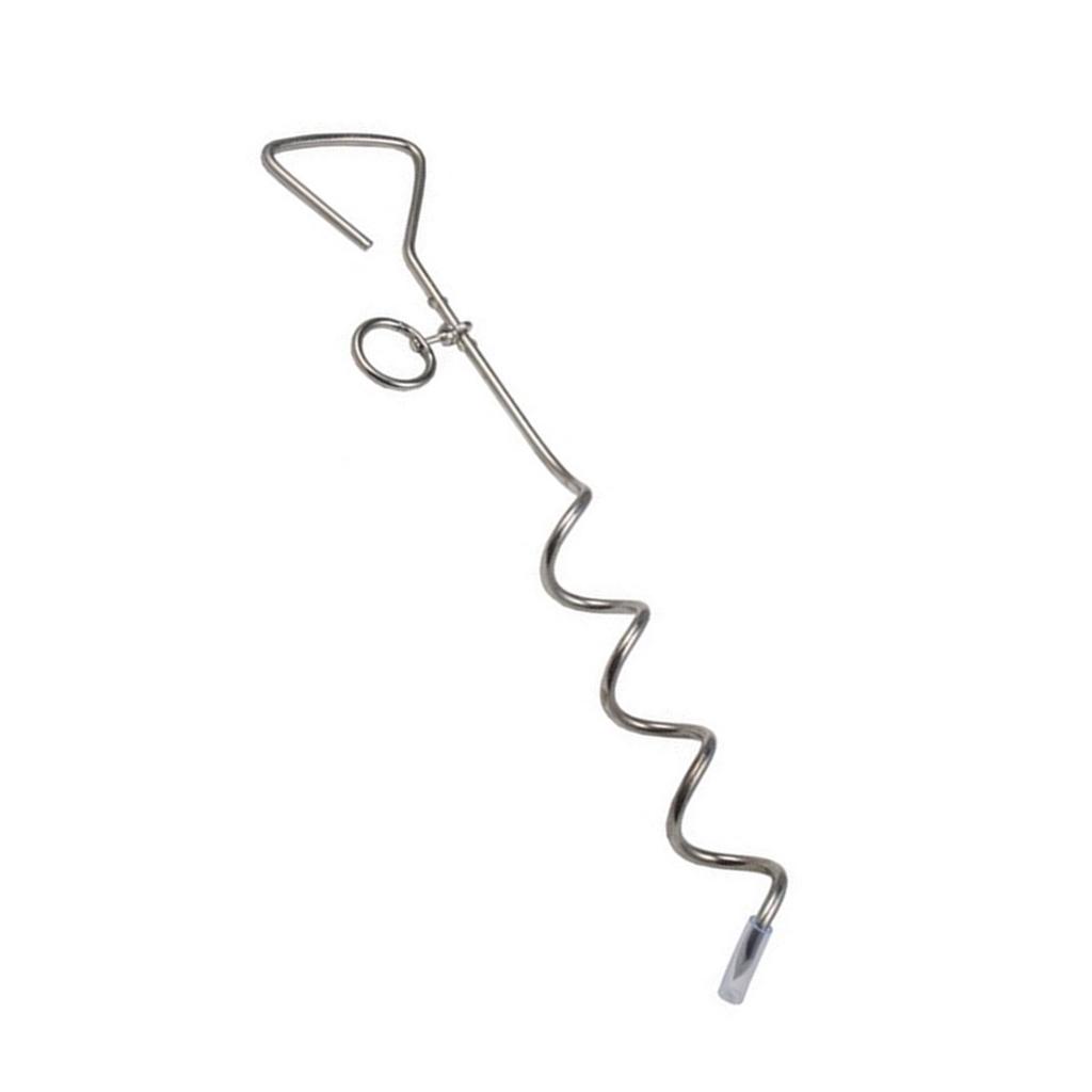 Durability Iron Pet Tie Out Retainer Screw Alloys Spirals Dog Tie Out Stake for Trampolines Swing and Tent