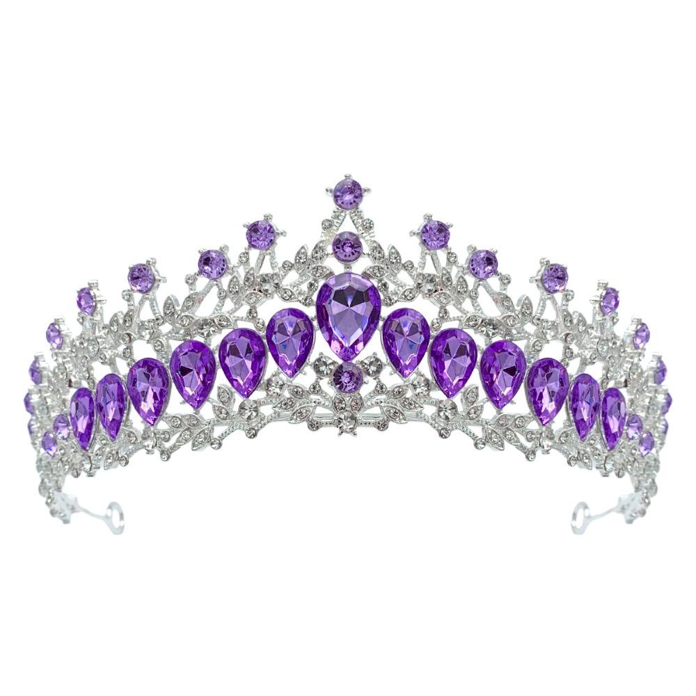 Luxury Zinc Zinc Alloy Princess Crown Shiny Bridal Headwear Trendy Girls Party Headbands  Themed Parties