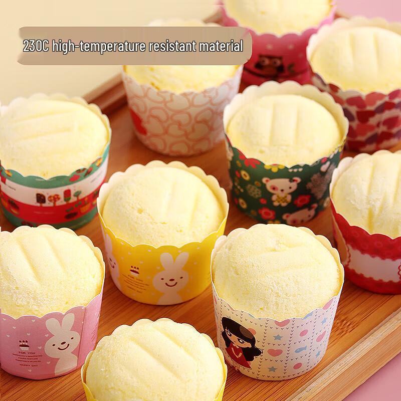 ONYLM 100er-Pack Zufälliger Stil Cupcake Backförmchen