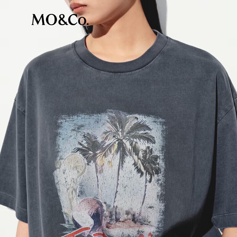 MO&Co. 2025 Summer Loose Fit Cotton Print T-Shirt
