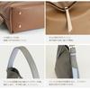 Pragma Tote Synthetic Fits and Stylish Faux Leather Women's Bag, Lightweight, Leather, A4, B5, More, Two-Tone (Grey Beige)