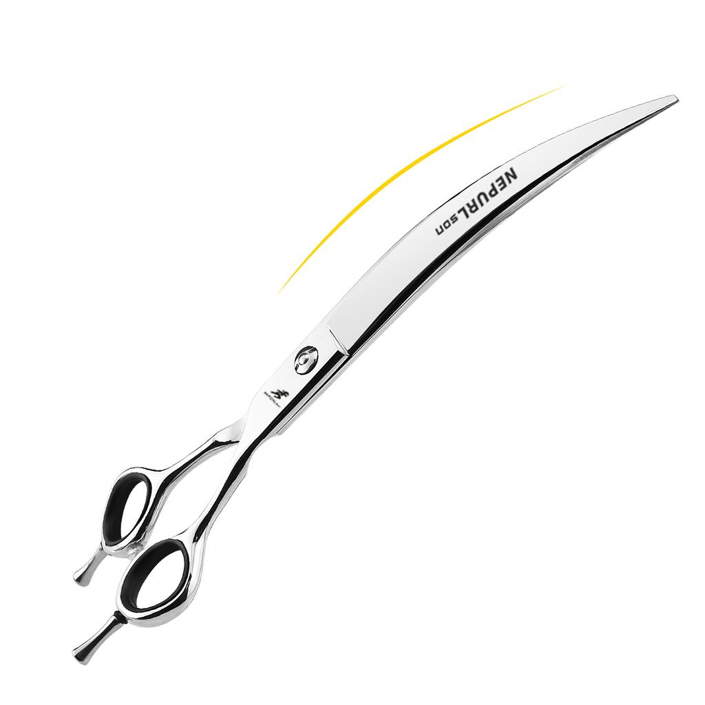 High-End Dubbele Staart Gebogen 8,0-Inch Gebogen Schaar Huisdier Schaar, Professionele Graad Extreem, Omhoog En Omlaag Gebogen, Voor Huisdier Meesters