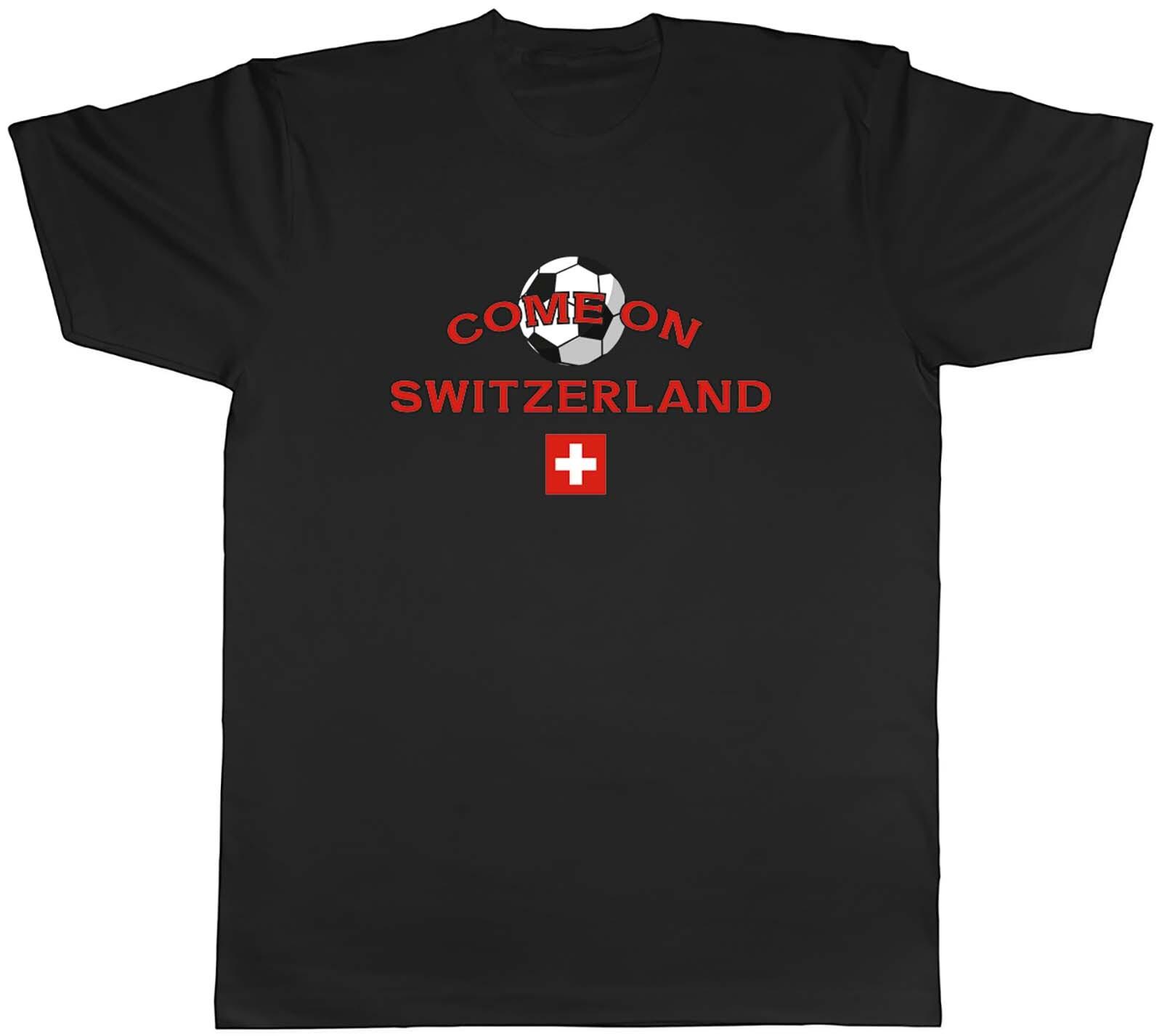 Mens T Shirt Switzerland Football Come On Sports Unisex Tee Gift XXXXL
