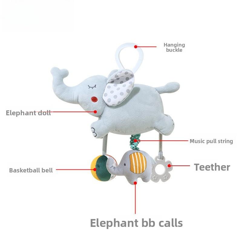 Music Bell Toy, Baby Stroller Doll Pendant Soothes Baby Hanging Bed Bell