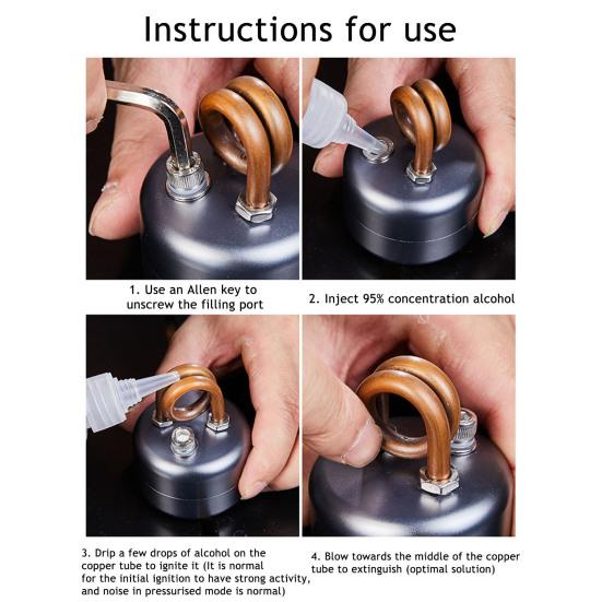 Taşınabilir Kamp Ocağı Ultra Hafif Rüzgar Geçirmez Isıtıcı Brülör Dış Mekan Maceraları Sırt Çantasıyla Yürüyüş Acil Durum Alüminyum Alaşımlı Sıvı Yakıtlı Ocak