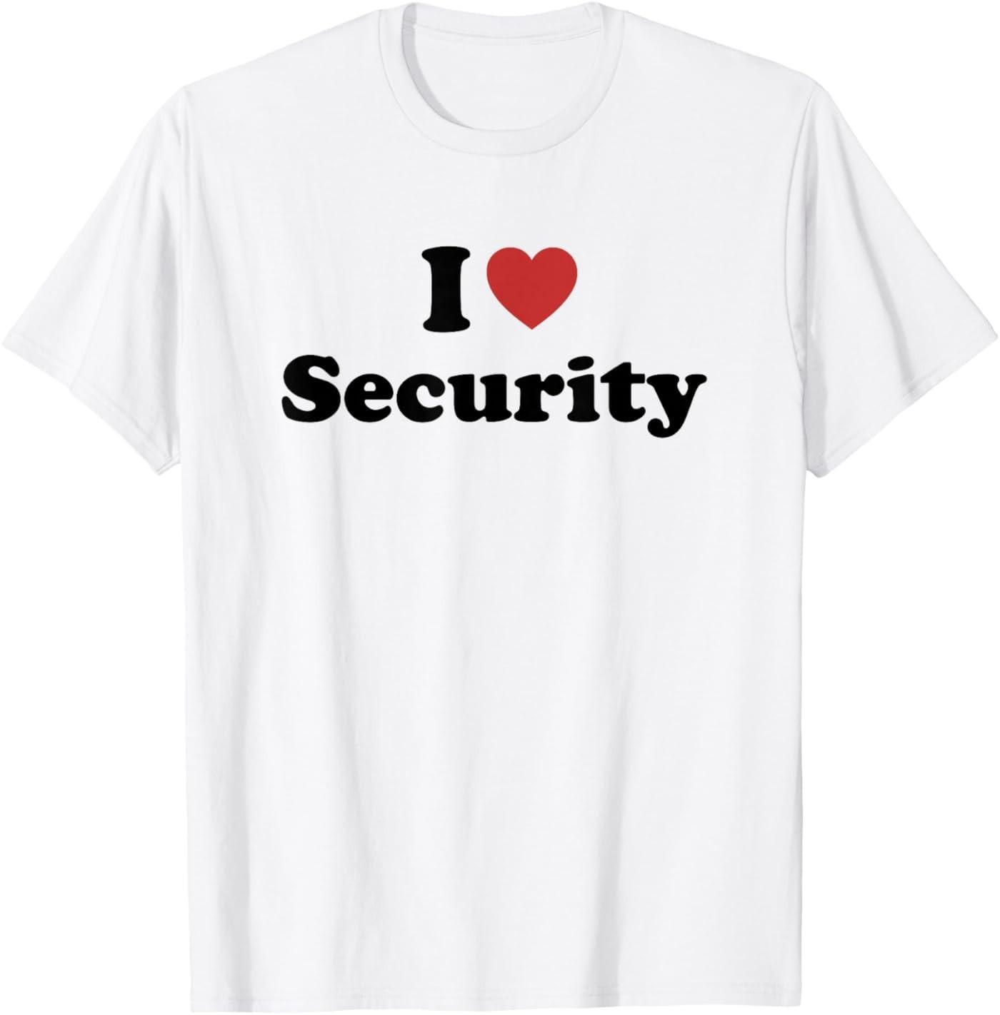 I Love Security T-Shirt S разноцветный