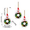 4PCS With Bell Christmas Wreath Pendant Pendant Style Car Hanging Decor  Xmas Celebration