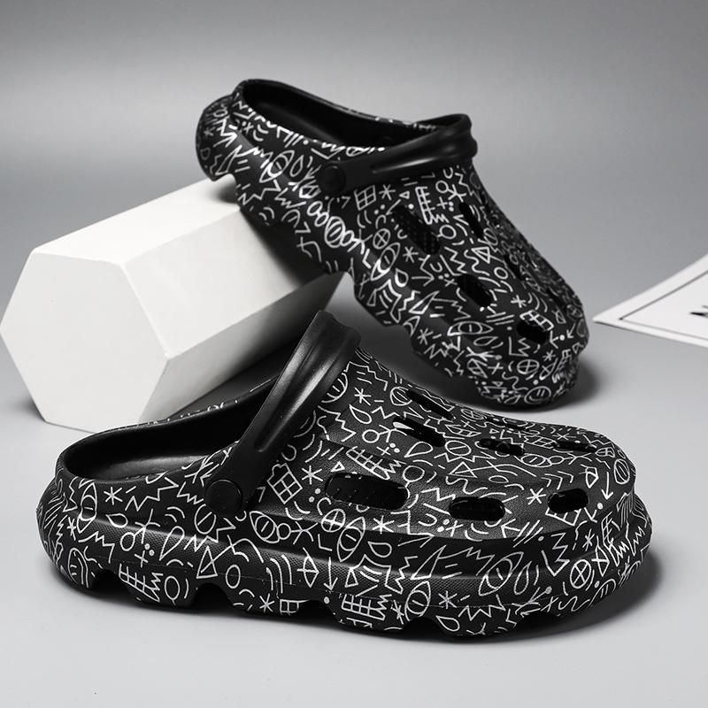 Moda Lato Męskie antypoślizgowe platformowe wygodne podwyższające męskie buty Moda plażowe casualowe buty EVA Miękka podeszwa płaskie łazienkowe męskie buty