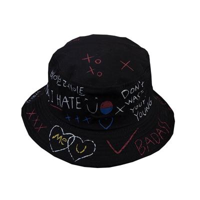 Graffiti Casual Bucket Hat Fishing Outdoor Hip Hop Caps Unisex Summer Fisherman Hats