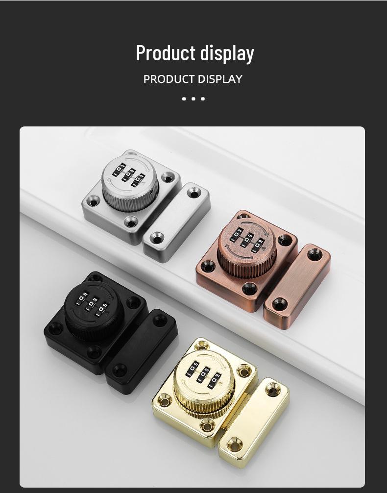 Thickened No-Drill Password Lock for Cabinet Doors and Drawers