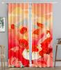 Chinese Tradtional Gold Fish Sea WaveBlackout Window Curtain for Living Room Bedroom Bathroom Kicthen Door Cupboard Decor Hooks