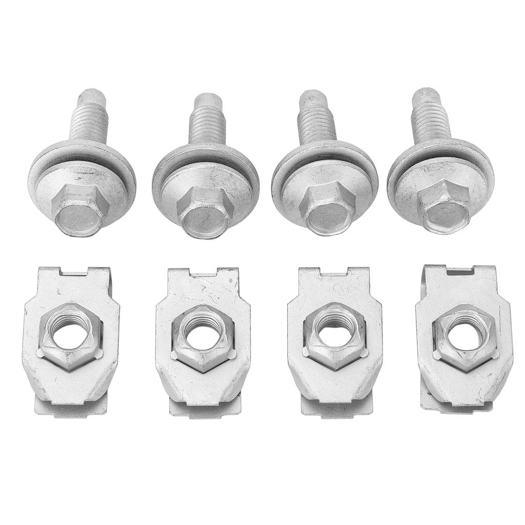 8PCS Skid Plate Filter Spring Nuts Bolts Set 4034A Clamp Type Metal Strong Structure for Expedition