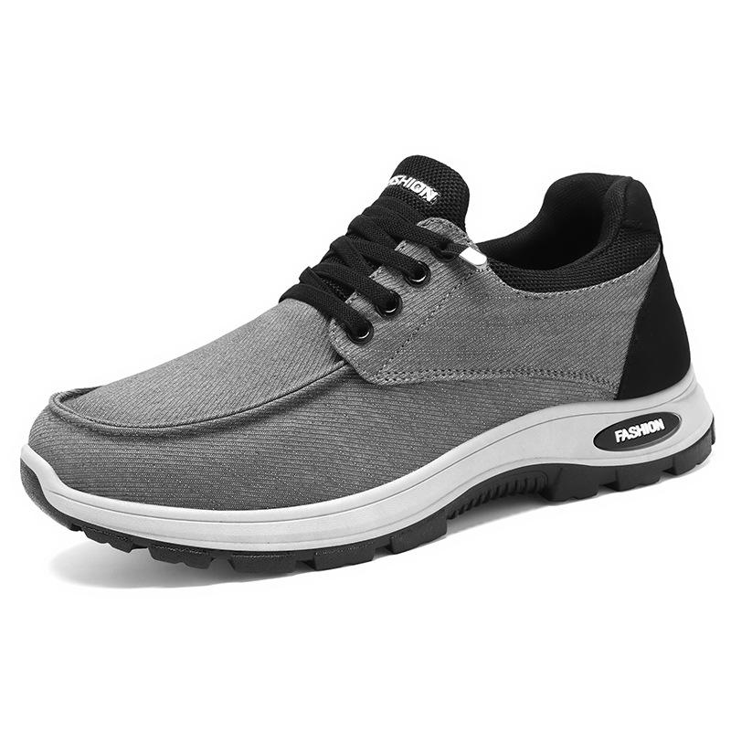 Shoes Men's Shoes New Summer Breathable Sports Shoes Shallow Mouth Thick Sole Men's Cloth Shoes Comfortable Running Shoes Soft Sole Single Shoes