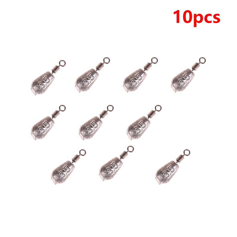 

10 шт. свинцовых грузил обратного рыболовного грузила вращающееся кольцо в форме восьмерки скользящее свинцовое грузило в форме капли воды A