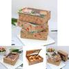 12pcs Kraft Paper Christmas Gift Candy Cookie Muffin Cake Boxes With Exquisite Printing And Decorative Tags