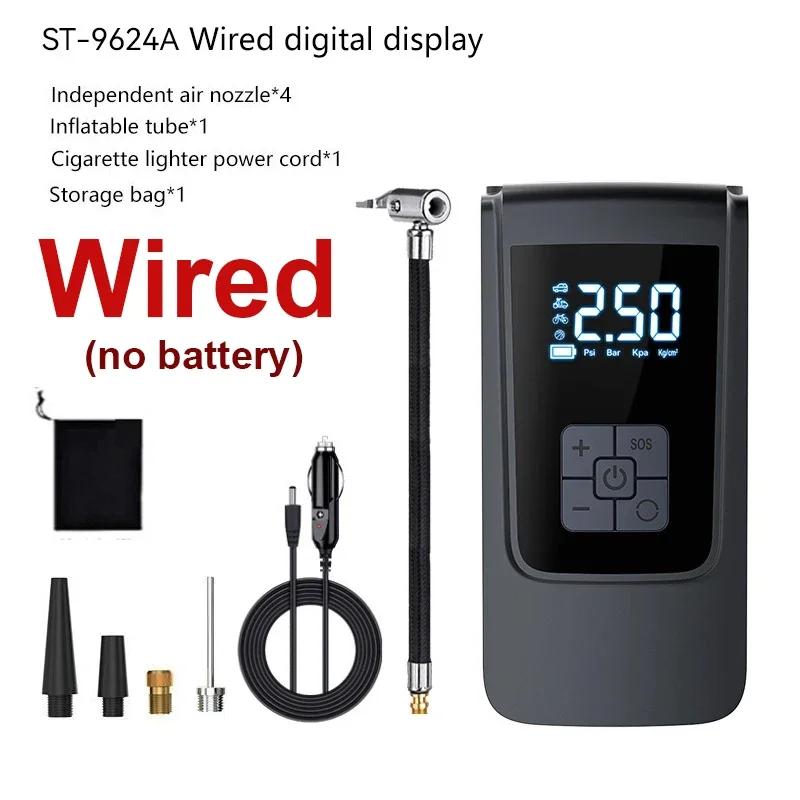 

7.4/12V Digital Air Pump 150PSI Car Tire Inflator Air Compressor Air Pump for Car Air Compressor for Car Motorcycles Bicycles
